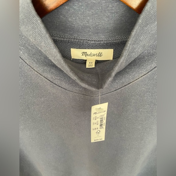 NWT Madewell Hemp Cotton Mock Neck Sweatshirt - Size XS - Picture 3 of 4